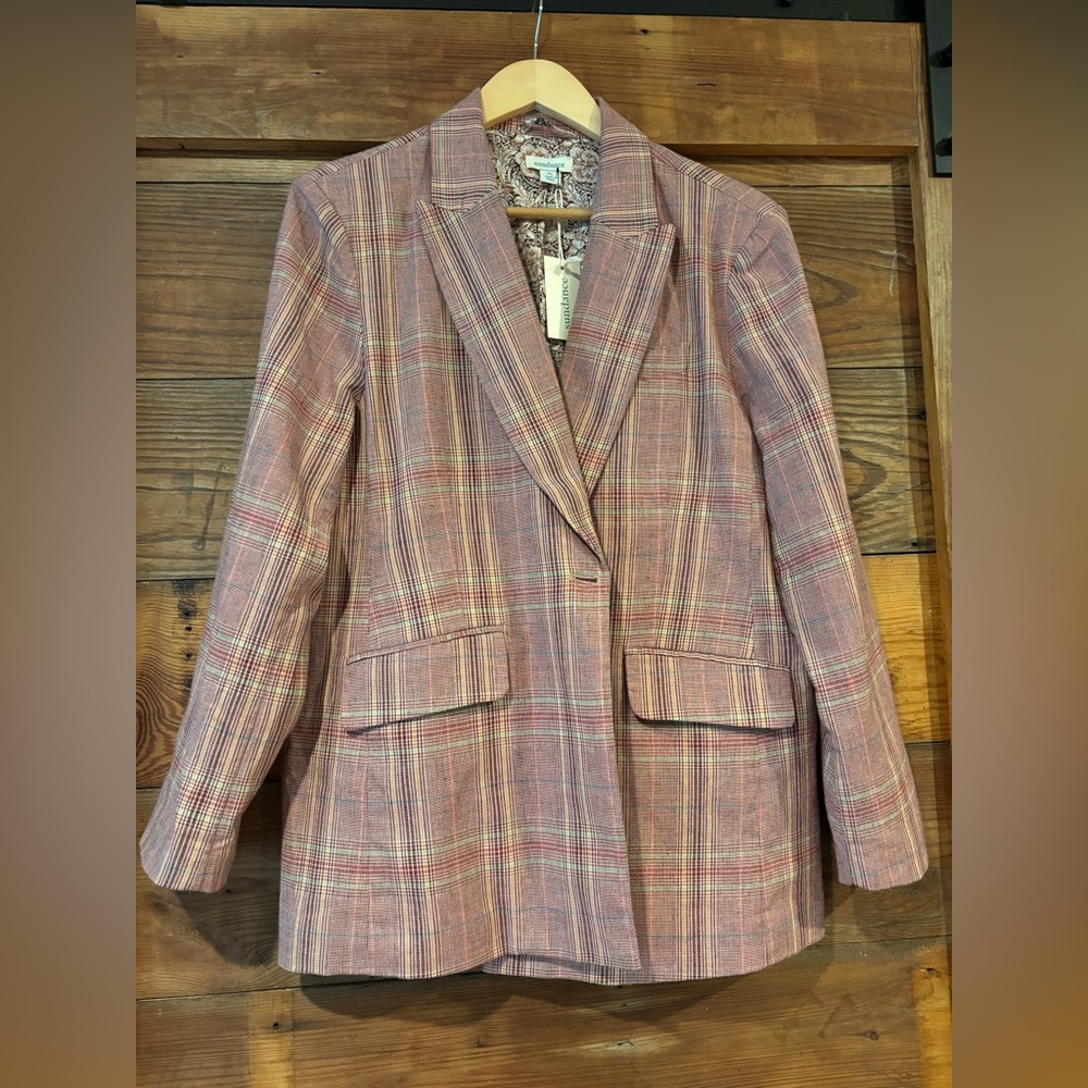 Sundance Pink Plaid Blazer